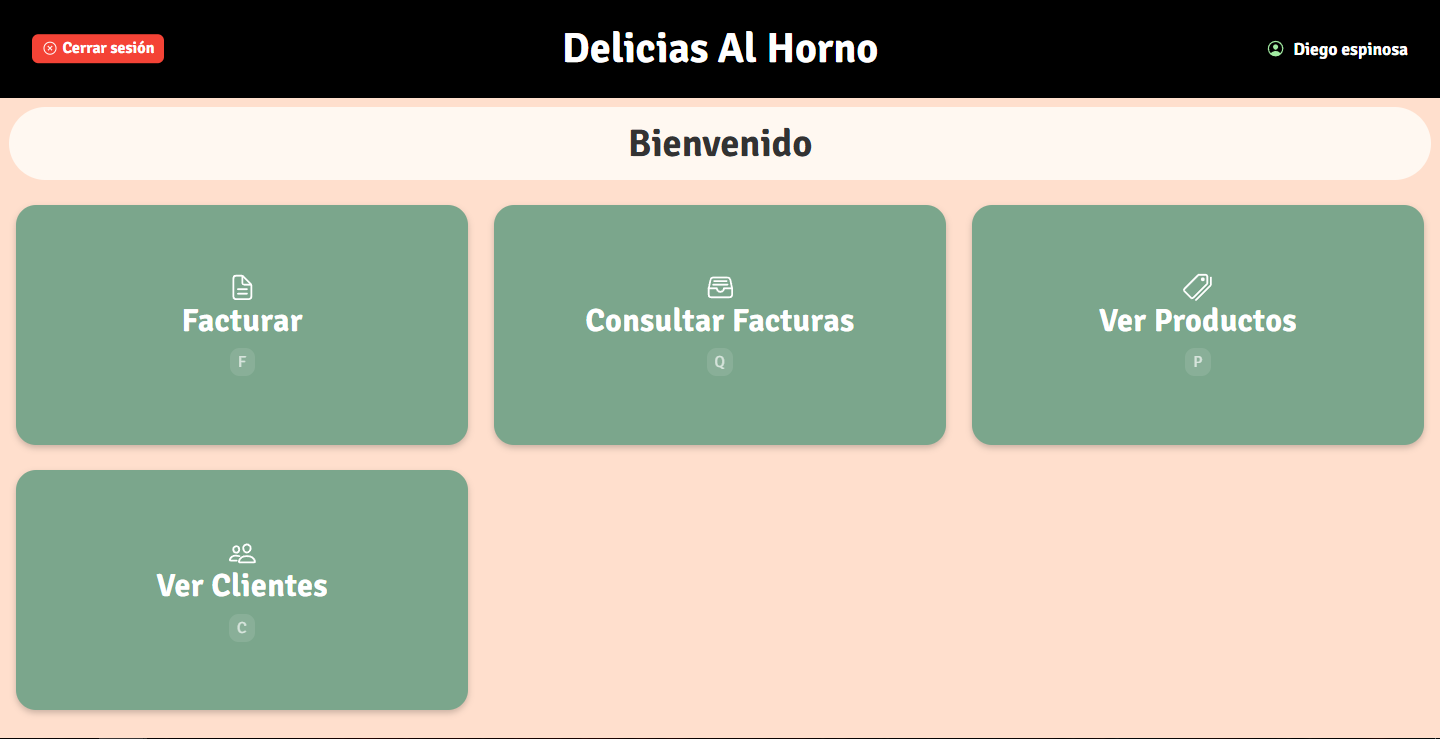Imagen de Backend pagina web facturación